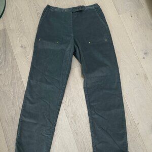 Evan Picone Dusty Blue Corduroy Pants Size 6 Buckle Waist Straight Leg